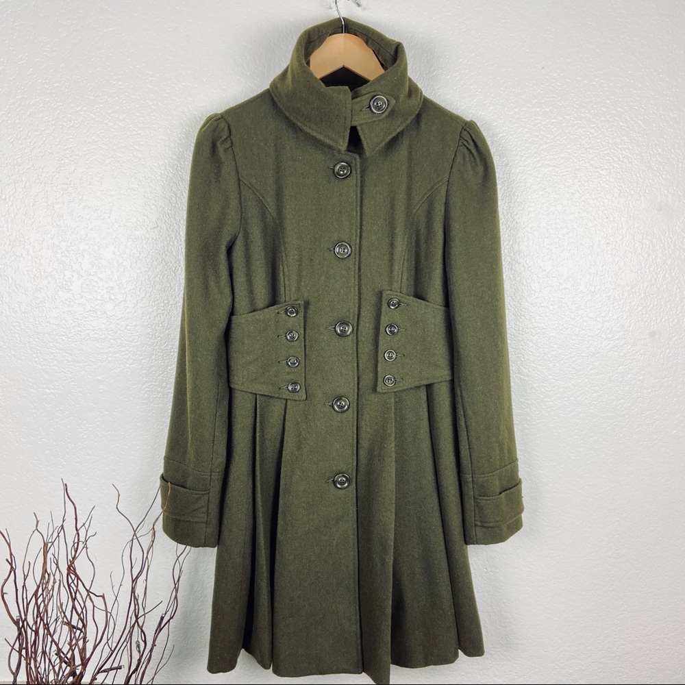 ANTHROPOLOGIE Hazel Wool Corset Coat